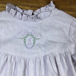 Hannah Kate Lavender Monogram M Floral Lavender Top Long Sleeve Shirt